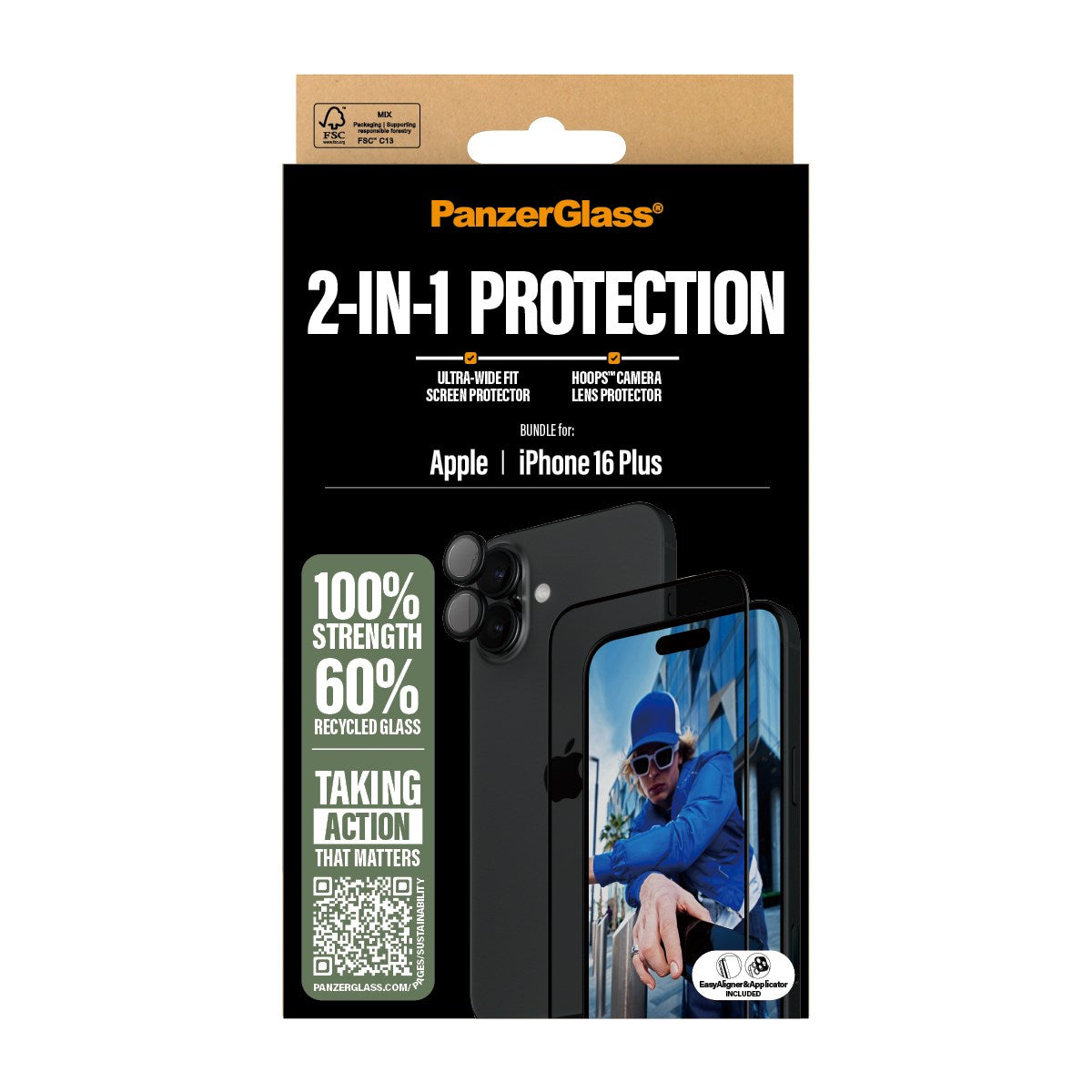 PanzerGlass® 2-in-1 Set iPhone 16 Plus